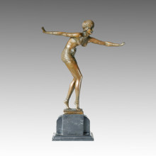 Dancer Statue Bikini Lady Bronze Sculpture, D. H. Chiparus TPE-231